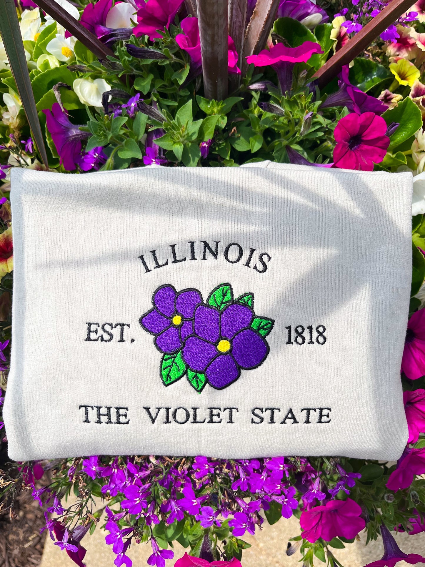 Violet State of Illinois design