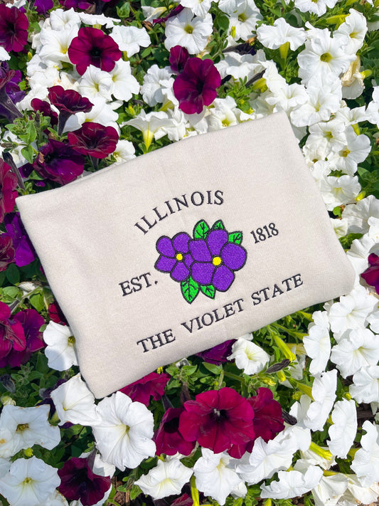 Violet State of Illinois design