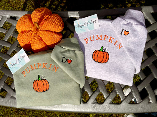 Fall Pumpkin Embroidered Sweater