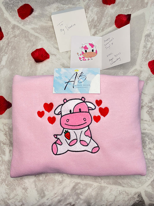 Strawberry Cow embroidery design